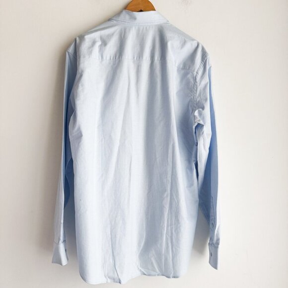 Burberry Light Blue Icon Stripe Poplin Shirt Men's Large - Picture 7 of 9